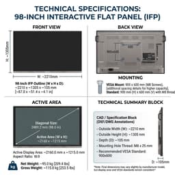 98" Smart Board - Interactiv Flat Panel Disply ( IFP ) 2